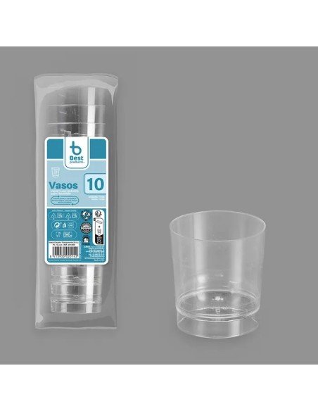 S/10 VASO CHUPITO TRANSP. REUT 33 CC