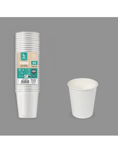 S/30 VASO CARTÓN BLANCO 120 CC