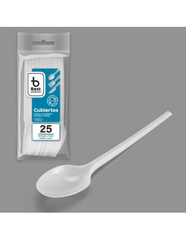 S/25 CUCHARA REUT. BLANCA 16,5 CM