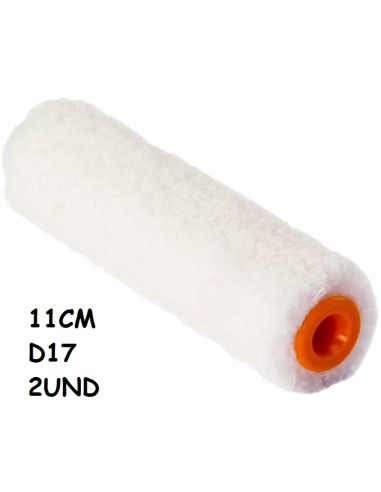 RECAMBIO 2UND 11CM D17 MINIRODILLO MICRO FIBRA BLANCA