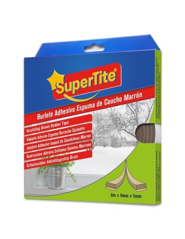 BURLETE 6MX9MMX5MM CAUCHO MARRON