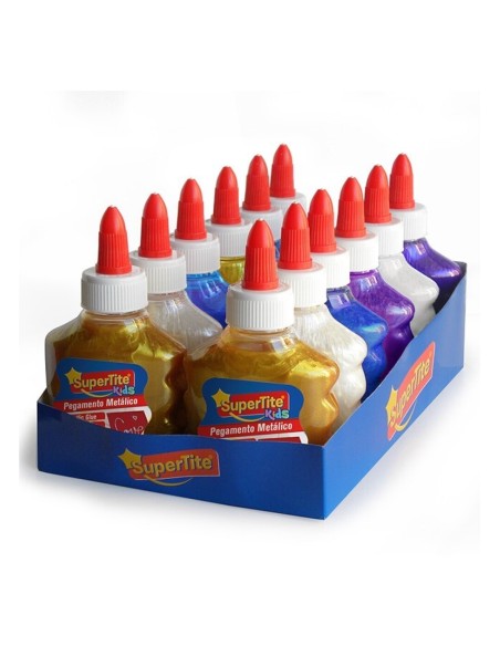 PEGAMENTO 100ML GLITTER METALICO 6 COL