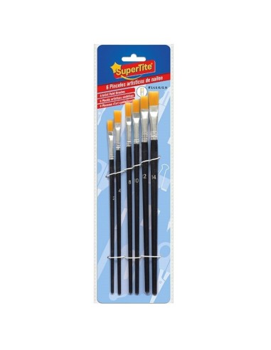 PINCELES PLANOS 6UND NAILON