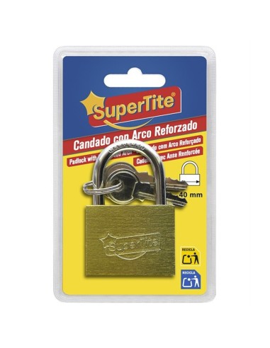 CANDADO 1X40MM ARCO REFORZADO