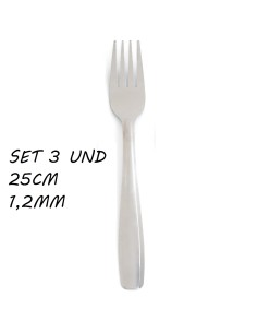 TENEDOR 25CM 3UND MESA INOX EKA QD