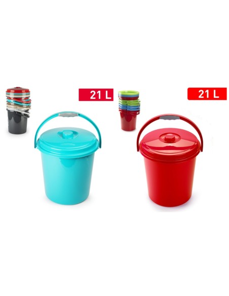 CUBO BASURA 21L ECO SURTIDO