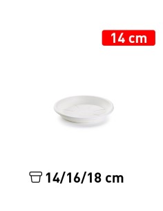 PLATO MACETA 14 CM BLANCO