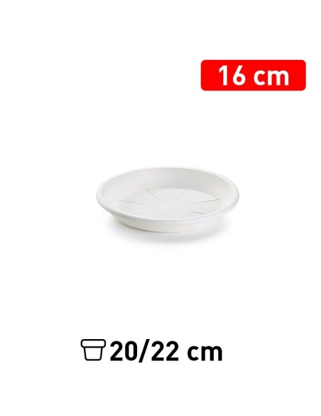 PLATO MACETA 16 CM BLANCO