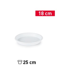 PLATO MACETA 18 CM BLANCO