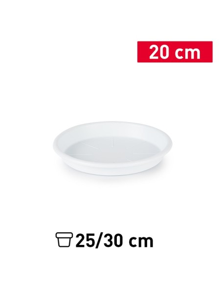 PLATO MACETA 20 CM BLANCO