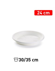 PLATO MACETA 24 CM BLANCO