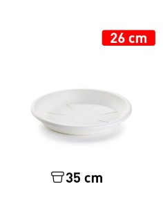 PLATO MACETA 26 CM BLANCO
