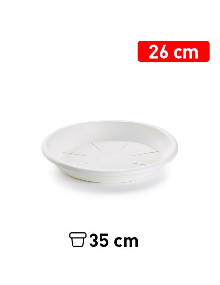 PLATO MACETA 26 CM BLANCO