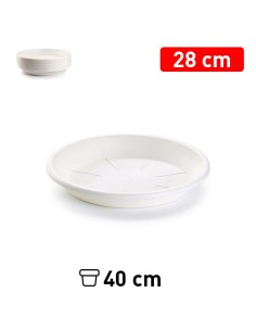 PLATO MACETA 28 CM BLANCO