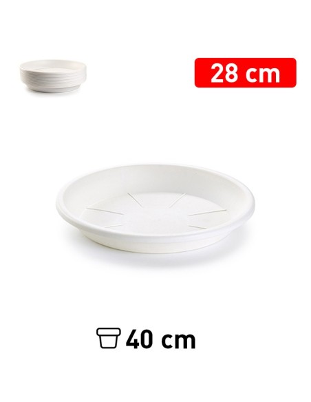 PLATO MACETA 28 CM BLANCO