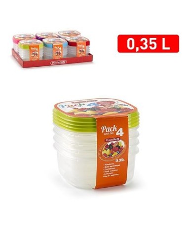 FIAMBRERA 0.35L PACK 4 COLOR SURTIDO