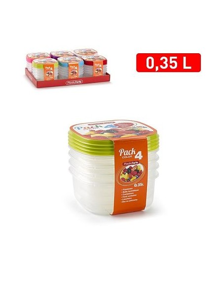 FIAMBRERA 0.35L PACK 4 COLOR SURTIDO