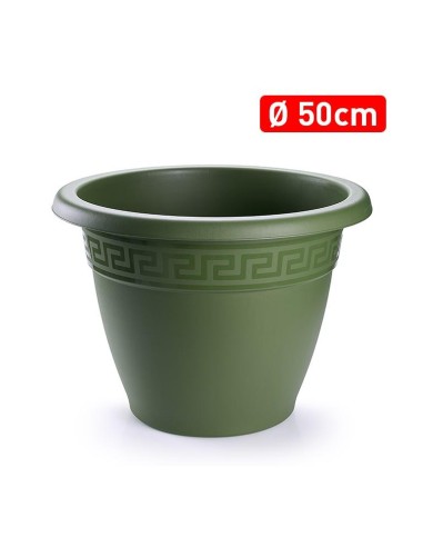 MACETA REDONDA 50CM VERDE JAR