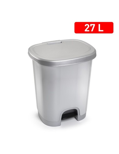 CUBO PEDAL 27 L COLOR PLATA