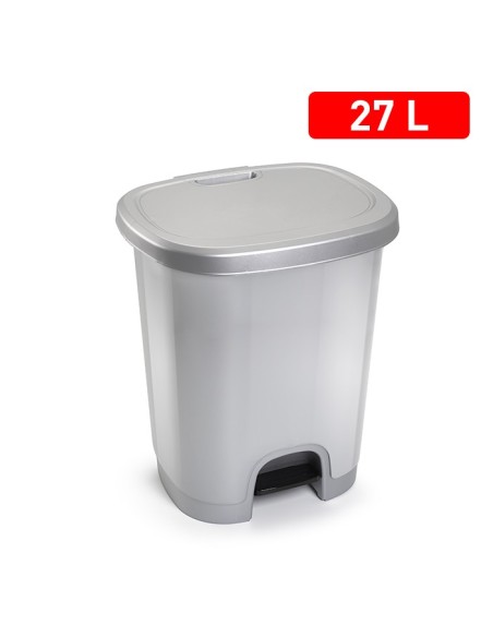 CUBO PEDAL 27 L COLOR PLATA