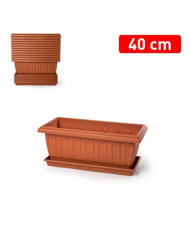 JARDINERA EDÉN + PLATO 40 CM