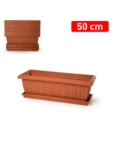 JARDINERA EDÉN + PLATO 50 CM