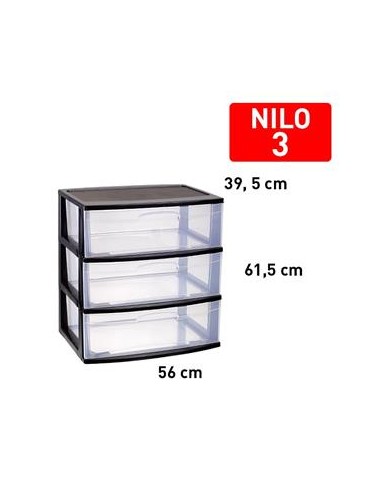 CAJONERA NILO 3 CAJONES NEGRO