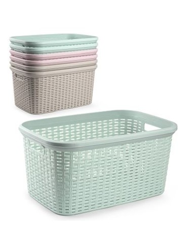 CESTO 35L 53X36CM ROPA RATTAN  SURT VRM