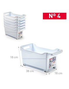 CARRITO Nº4 18X38X18CM BLANCO MULTIUSOS
