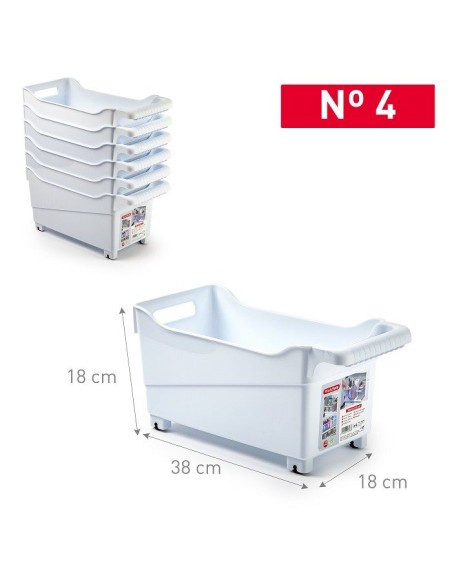 CARRITO Nº4 18X38X18CM BLANCO MULTIUSOS