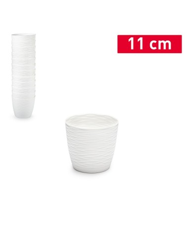 MACETA WIND REDONDA 11 CM ARECA BLANCO ROTO