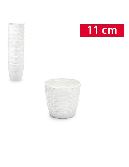 MACETA WIND REDONDA 11 CM ARECA BLANCO ROTO