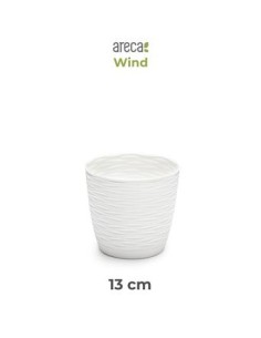 MACETA WIND REDONDA 13 CM ARECA BLANCO ROTO