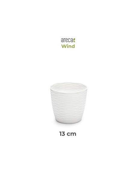 MACETA WIND REDONDA 13 CM ARECA BLANCO ROTO