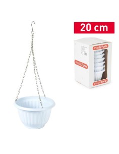 MACETA COLGANTE 20 CM BLANCO