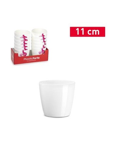 MACETA MYKONOS 11 CM PP BLANCO