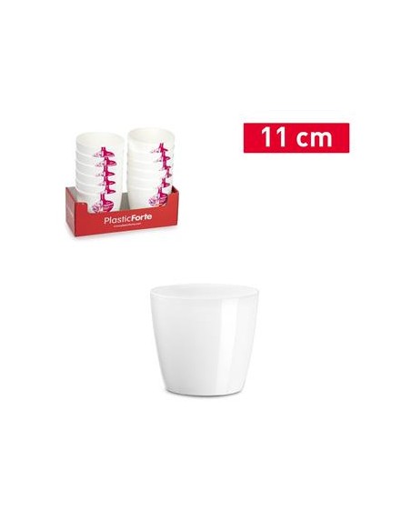 MACETA MYKONOS 11 CM PP BLANCO