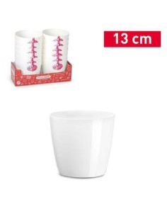 MACETA MYKONOS 13 CM PP BLANCO