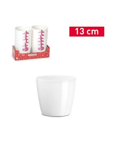 MACETA MYKONOS 13 CM PP BLANCO
