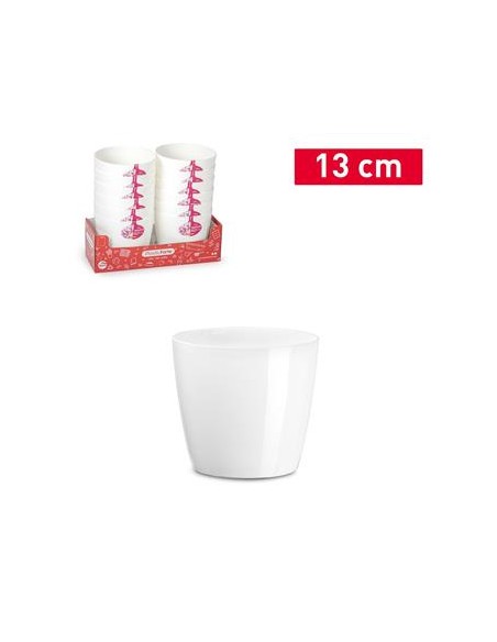 MACETA MYKONOS 13 CM PP BLANCO