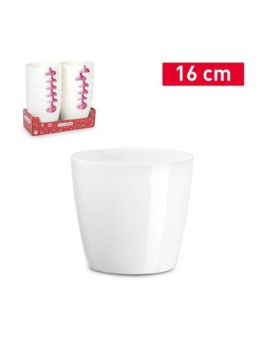 MACETA MYKONOS 16 CM PP BLANCO