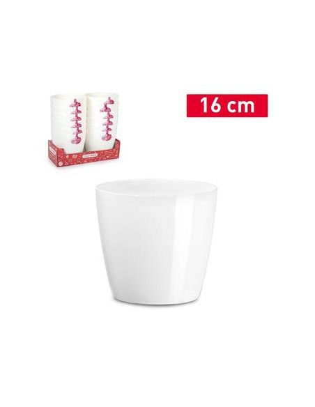 MACETA MYKONOS 16 CM PP BLANCO