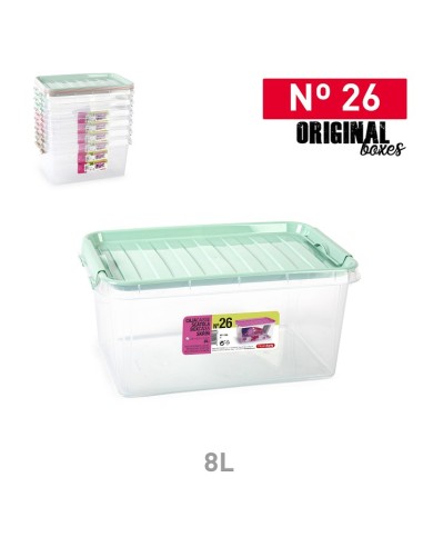 CAJA 8L 34X22.5X15.5CM Nº26 TAPA SIN ASA SURT VRM
