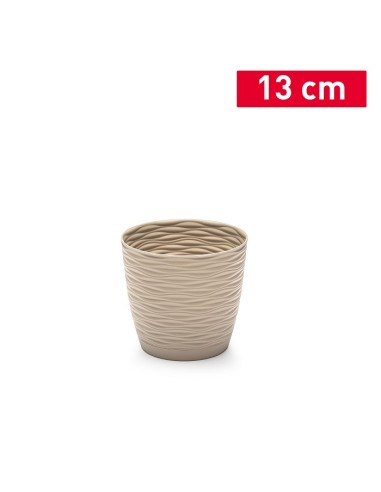 MACETA WIND REDONDA 13 CM MARRON CAFE MC22