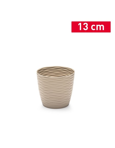 MACETA WIND REDONDA 13 CM MARRON CAFE MC22