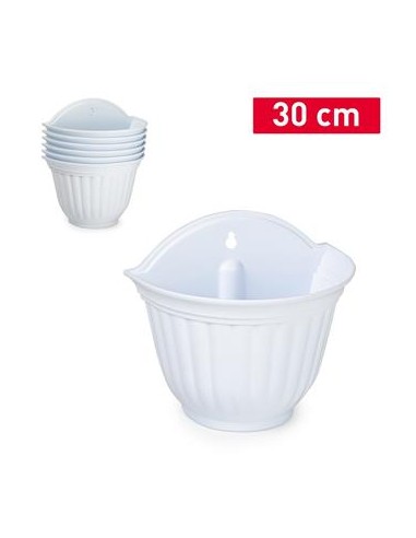 MACETA PARED 30 CM BLANCO