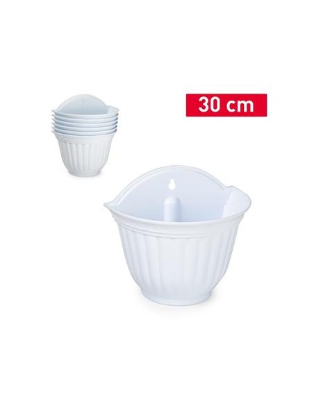 MACETA PARED 30 CM BLANCO