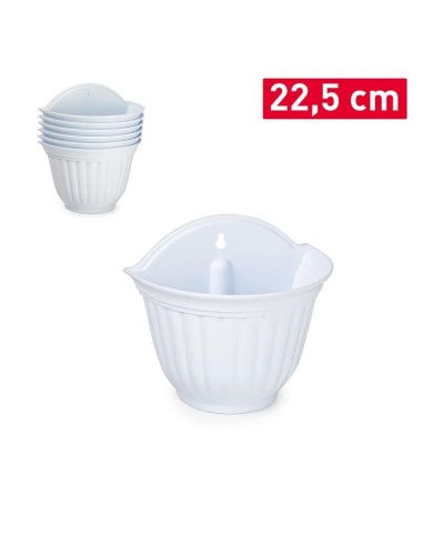 MACETA PARED 22,5 CM BLANCO