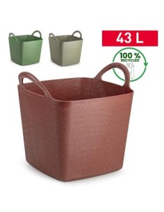 CAPAZO 43L CUADRADO  ECO TUB METALLIC SURTIDO ECOBRICK