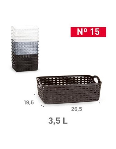 CESTA RATTAN Nº 15 3,5 L 19,5 x 26,5 CM